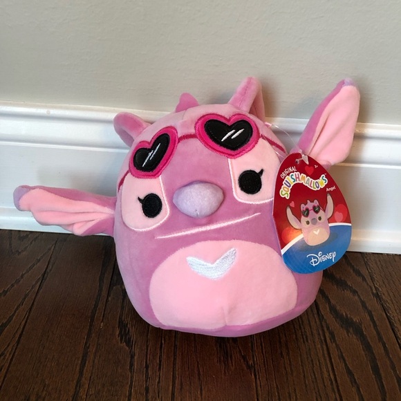 Squishmallows x Disney Bundle: 7” Stitch and Angel w/Heart Sunglasses - NWT! - Picture 2 of 13